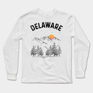 Delaware State Vintage Retro Long Sleeve T-Shirt